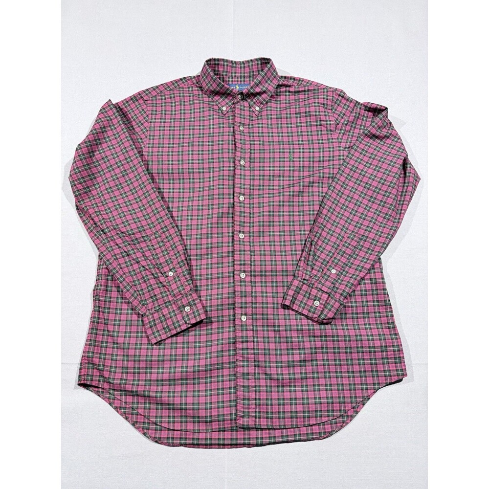 Ralph Lauren Large Red/Green Plaid Longsleeve Button Down Casual Dress Shirt